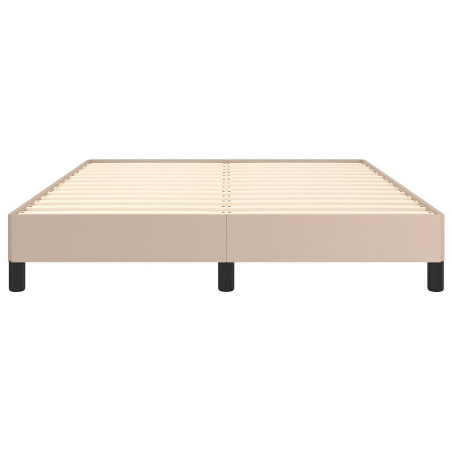 Bedframe kunstleer cappuccinokleurig 140x190 cm 140 x 190 cm 25 cm
