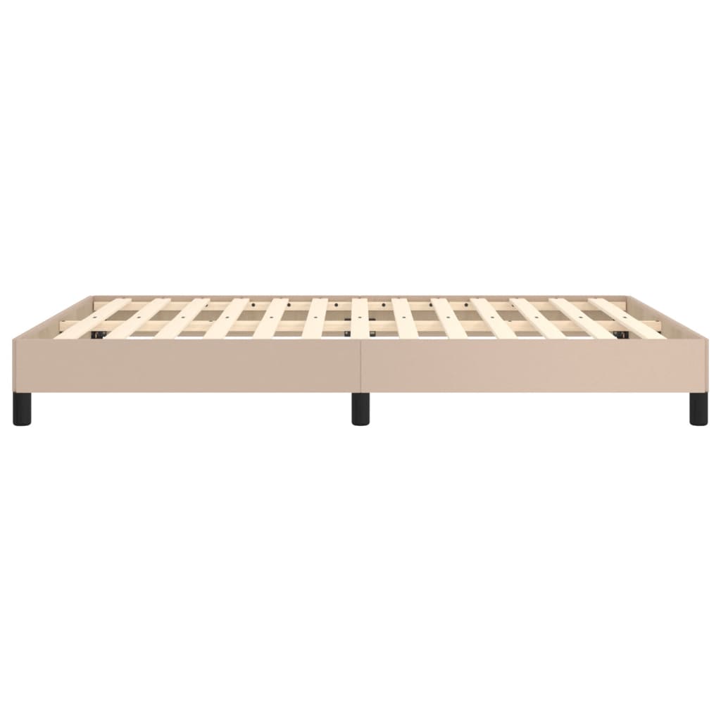 Bedframe kunstleer cappuccinokleurig 140x190 cm 140 x 190 cm 25 cm
