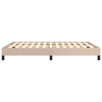 Bedframe kunstleer cappuccinokleurig 140x190 cm 140 x 190 cm 25 cm