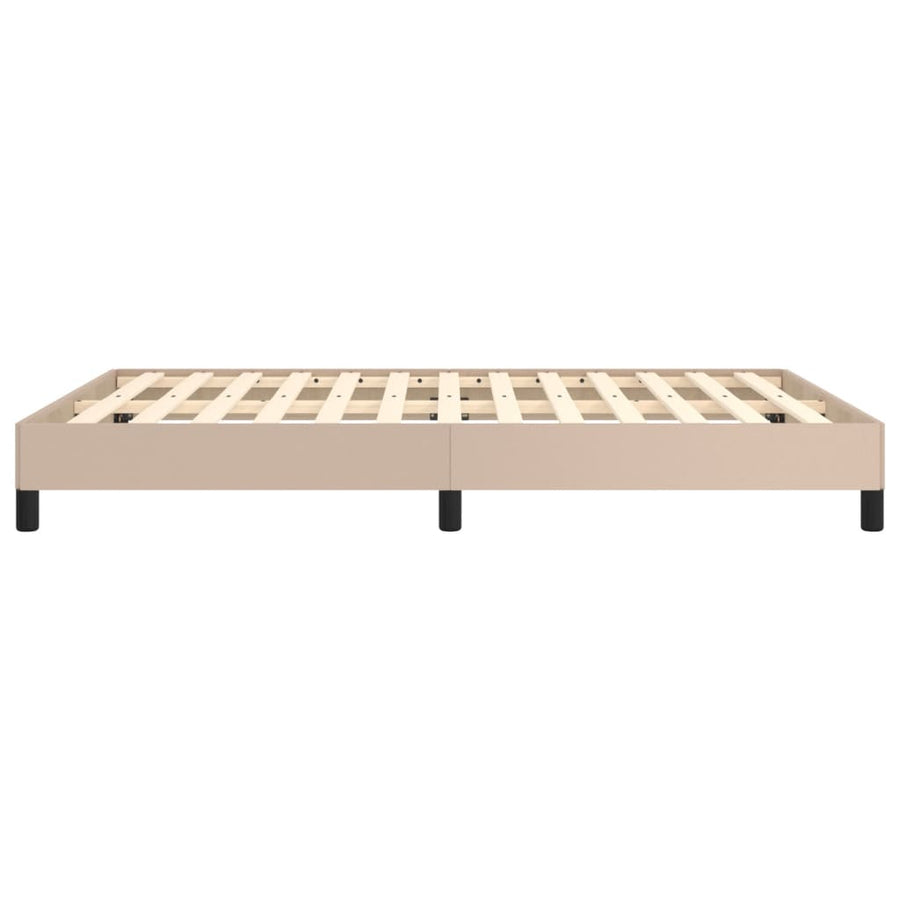 Bedframe kunstleer cappuccinokleurig 140x190 cm 140 x 190 cm 25 cm
