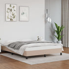 Faux Leather Bed Frame Cappuccino 140x190 cm