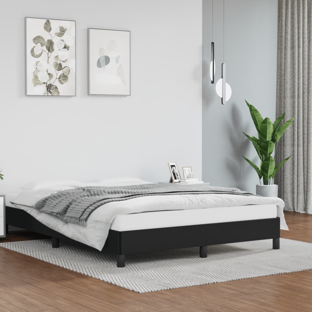 Bedframe Kunstleer Zwart 140 x 200 cm 25 cm