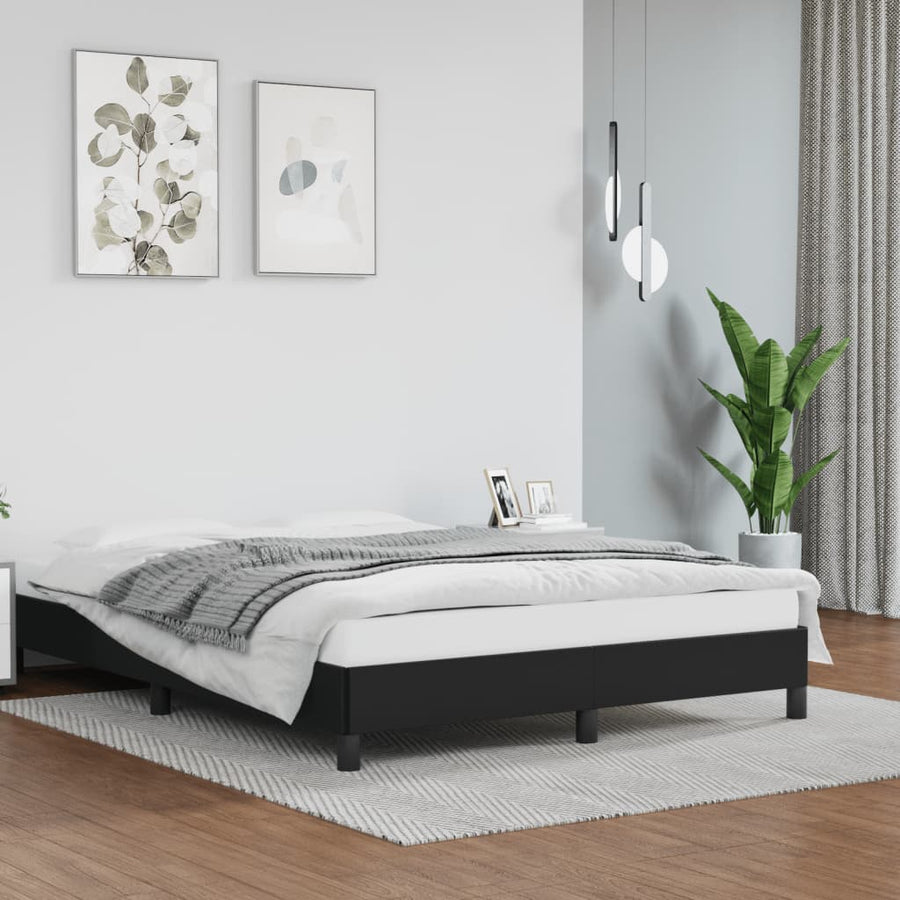 Bedframe Kunstleer Zwart 140 x 200 cm 25 cm