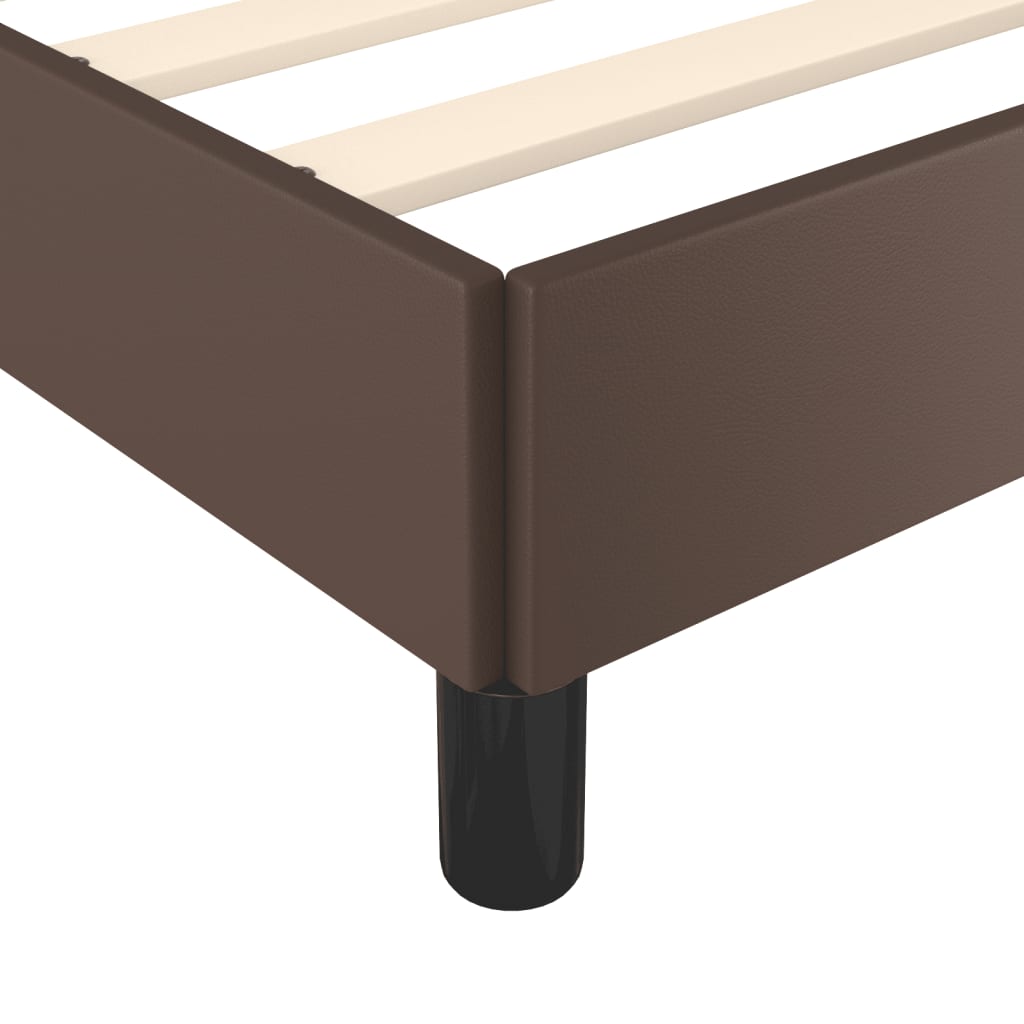 Bedframe Kunstleer Bruin 140 x 200 cm 25 cm