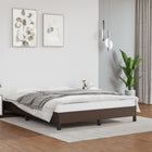 Faux leather bed frame brown 140x200 cm