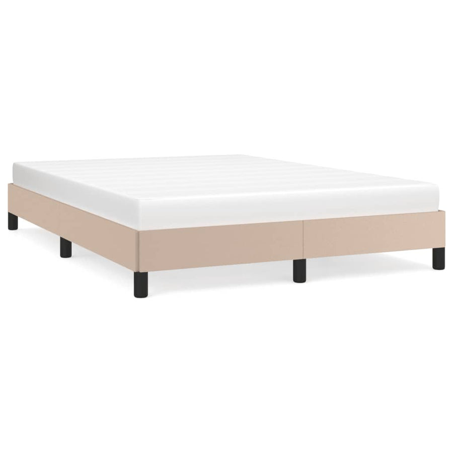 Bedframe kunstleer cappuccinokleurig 140x200 cm 140 x 200 cm 25 cm