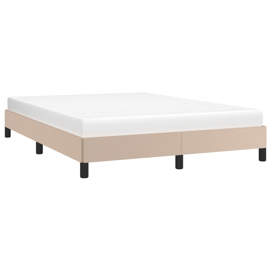 Bedframe kunstleer cappuccinokleurig 140x200 cm 140 x 200 cm 25 cm