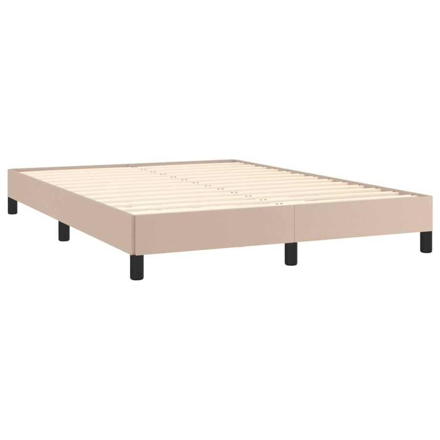 Bedframe kunstleer cappuccinokleurig 140x200 cm 140 x 200 cm 25 cm