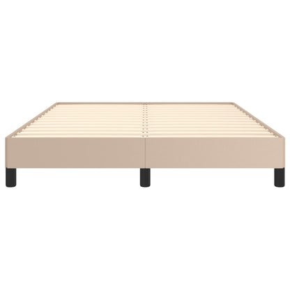 Bedframe kunstleer cappuccinokleurig 140x200 cm 140 x 200 cm 25 cm