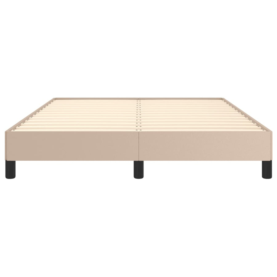 Bedframe kunstleer cappuccinokleurig 140x200 cm 140 x 200 cm 25 cm