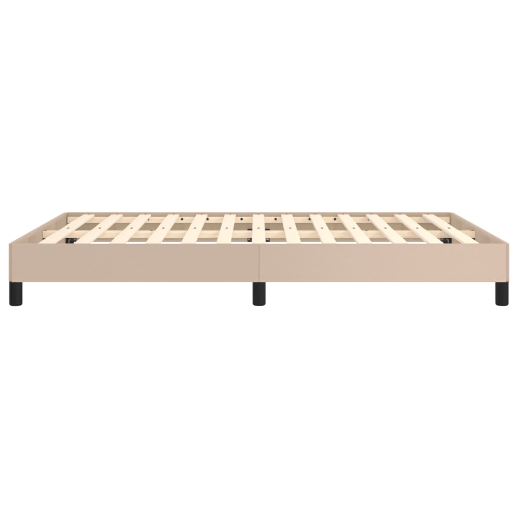 Bedframe kunstleer cappuccinokleurig 140x200 cm 140 x 200 cm 25 cm