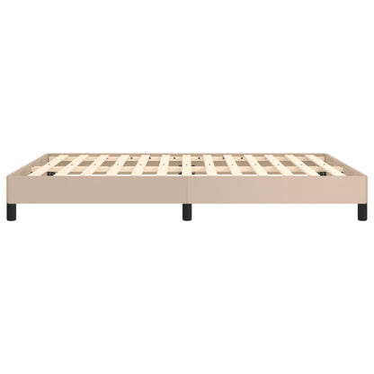 Bedframe kunstleer cappuccinokleurig 140x200 cm 140 x 200 cm 25 cm