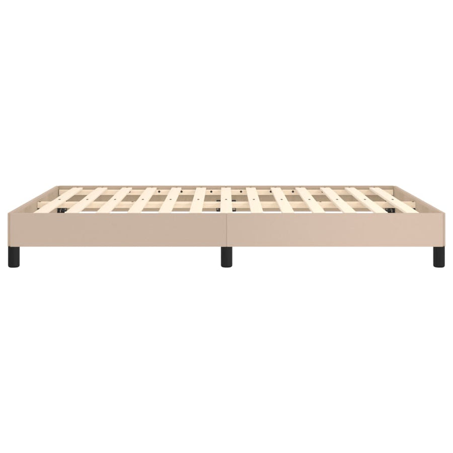 Bedframe kunstleer cappuccinokleurig 140x200 cm 140 x 200 cm 25 cm