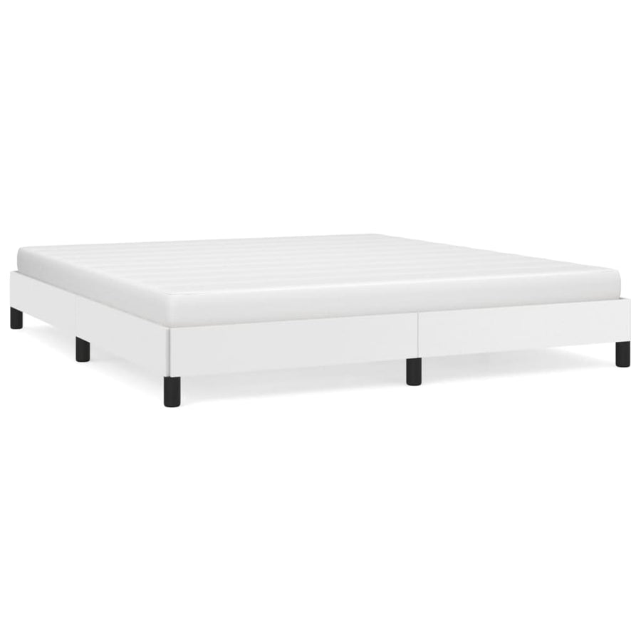 Bedframe Kunstleer Wit 160 x 200 cm 25 cm
