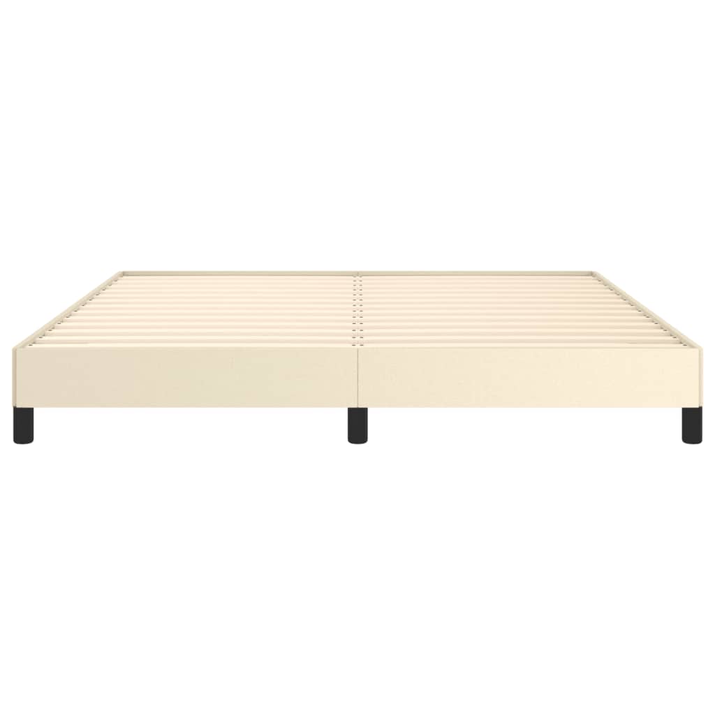 Bedframe Kunstleer Crèmekleurig 160X200 Cm 160 x 200 cm 25 cm