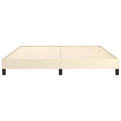 Bedframe Kunstleer Crèmekleurig 160X200 Cm 160 x 200 cm 25 cm
