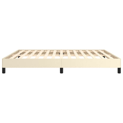 Bedframe Kunstleer Crèmekleurig 160X200 Cm 160 x 200 cm 25 cm