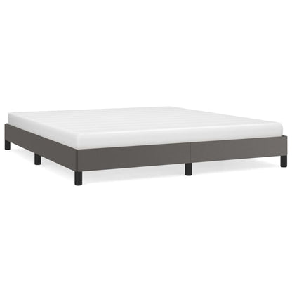 Bedframe kunstleer grijs 160x200 cm 160 x 200 cm 25 cm