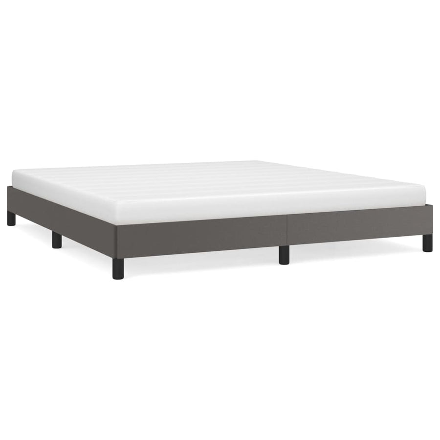 Bedframe kunstleer grijs 160x200 cm 160 x 200 cm 25 cm