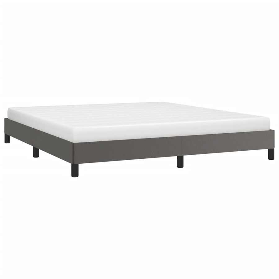 Bedframe kunstleer grijs 160x200 cm 160 x 200 cm 25 cm