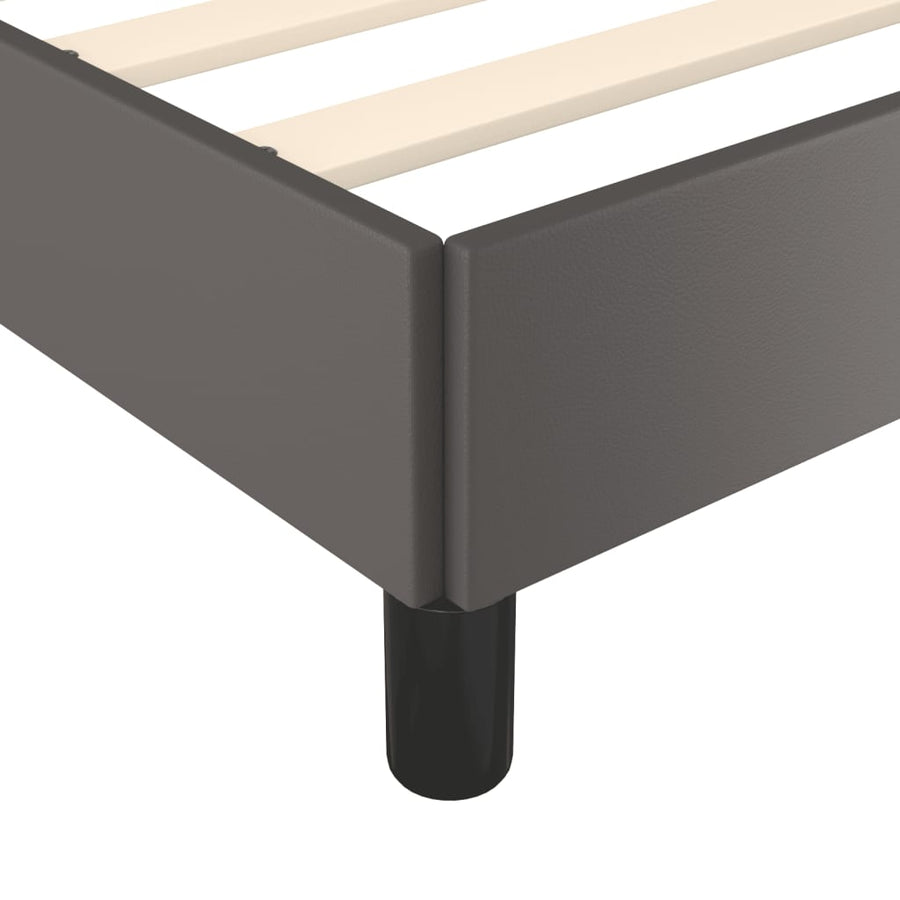 Bedframe kunstleer grijs 160x200 cm 160 x 200 cm 25 cm