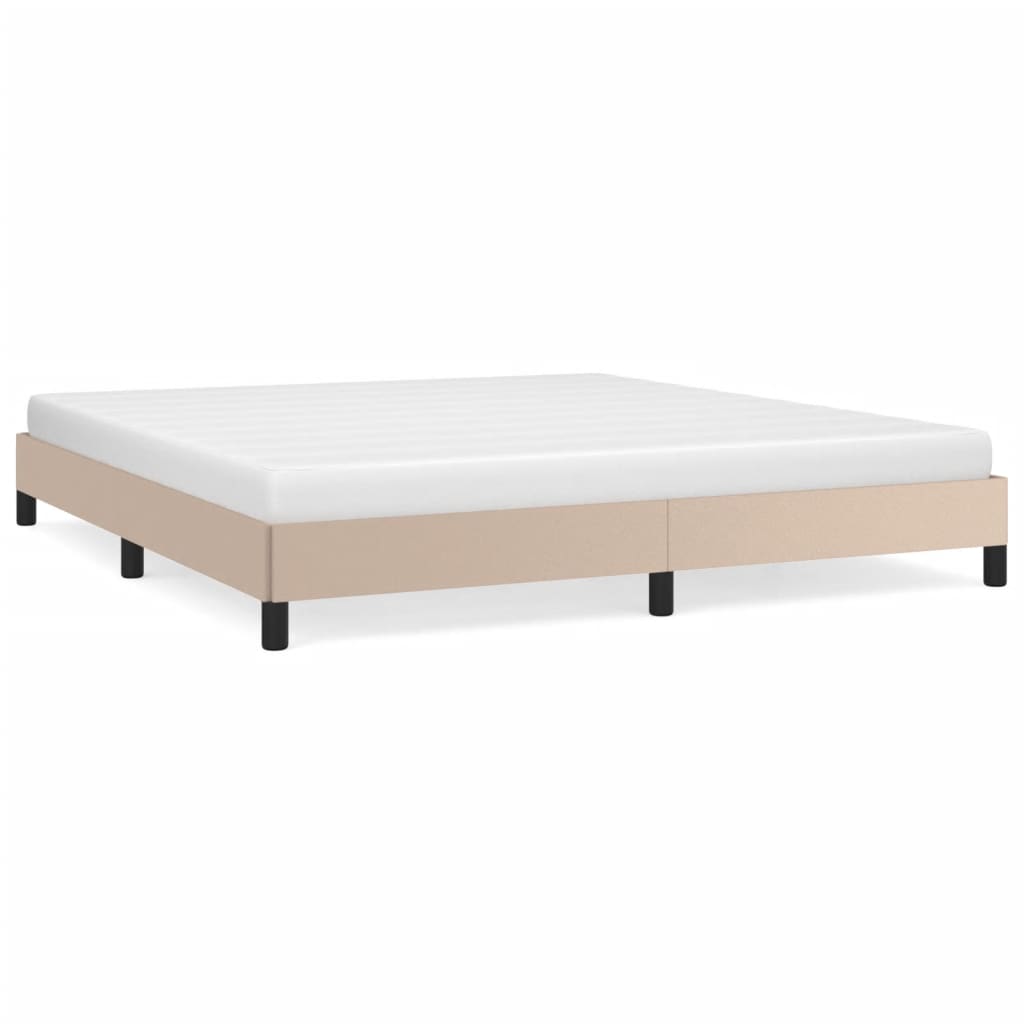 Bedframe Kunstleer Kleurig Cappuccino 160 x 200 cm 25 cm