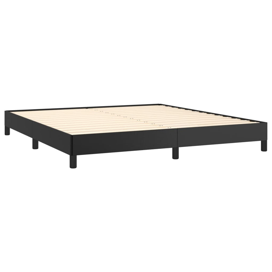 Bedframe Kunstleer Zwart 180 x 200 cm 25 cm