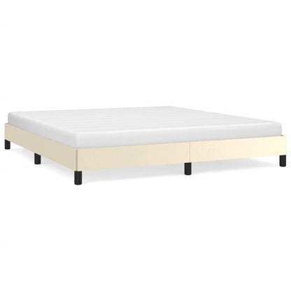 Bedframe Kunstleer Crèmekleurig 180X200 Cm 180 x 200 cm 25 cm