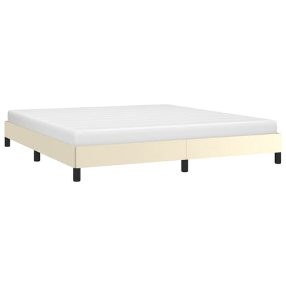 Bedframe Kunstleer Crèmekleurig 180X200 Cm 180 x 200 cm 25 cm