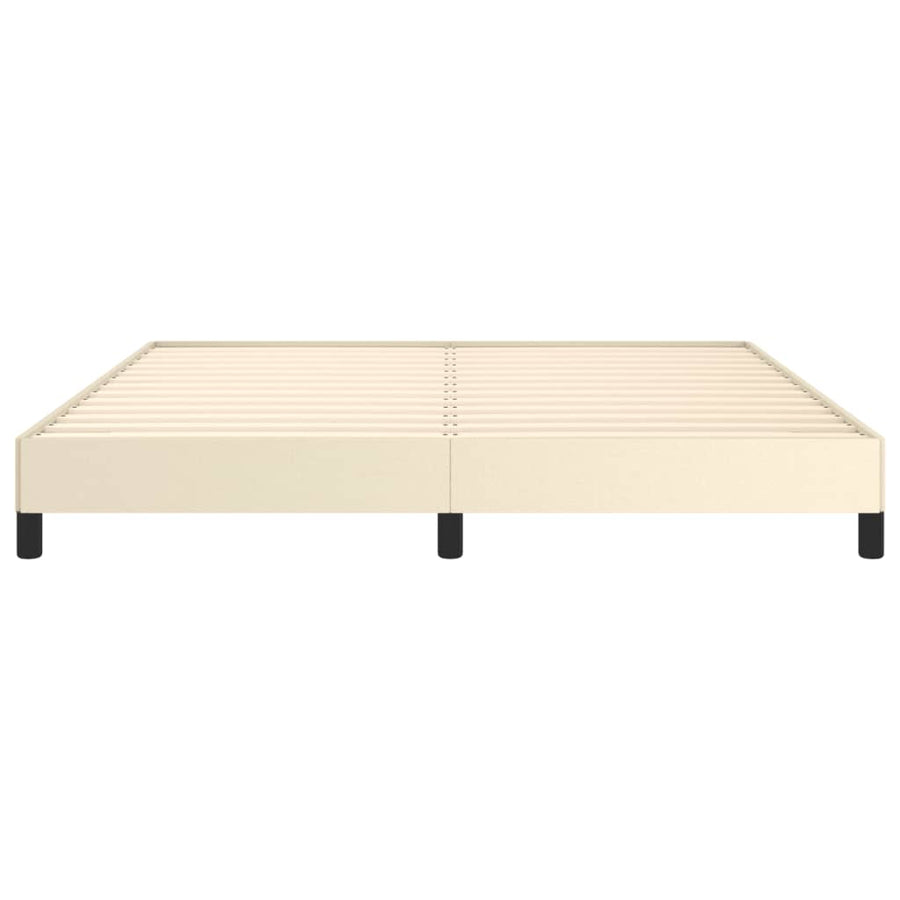 Bedframe Kunstleer Crèmekleurig 180X200 Cm 180 x 200 cm 25 cm