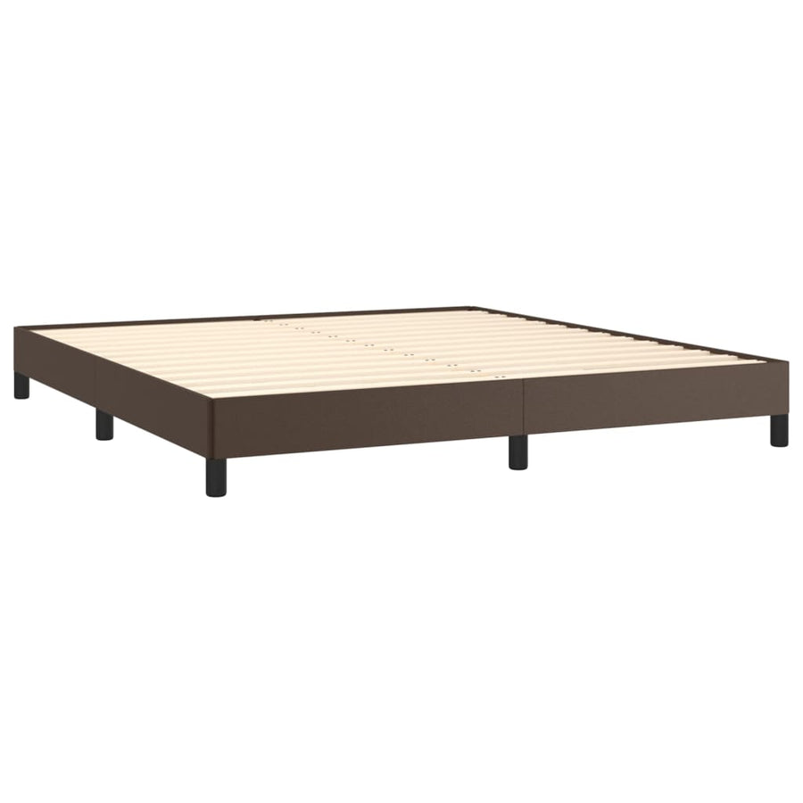 Bedframe Kunstleer Bruin 180 x 200 cm 25 cm