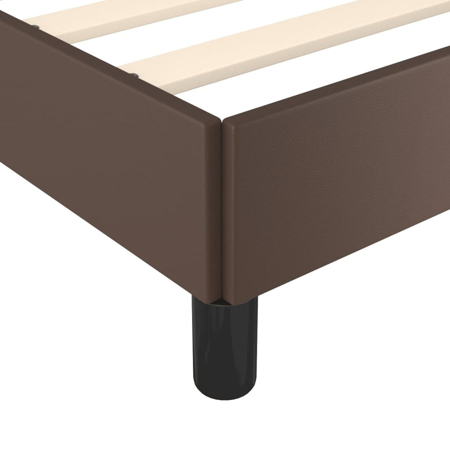 Bedframe Kunstleer Bruin 180 x 200 cm 25 cm