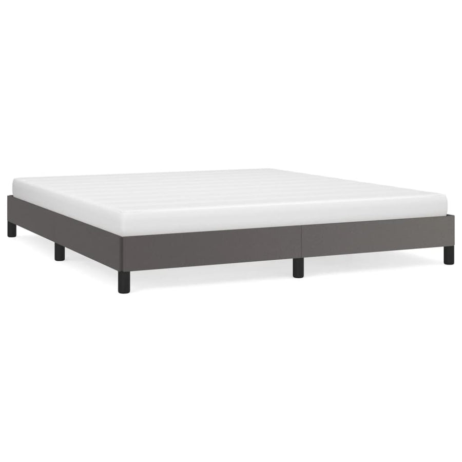 Bedframe kunstleer grijs 180x200 cm 180 x 200 cm 25 cm