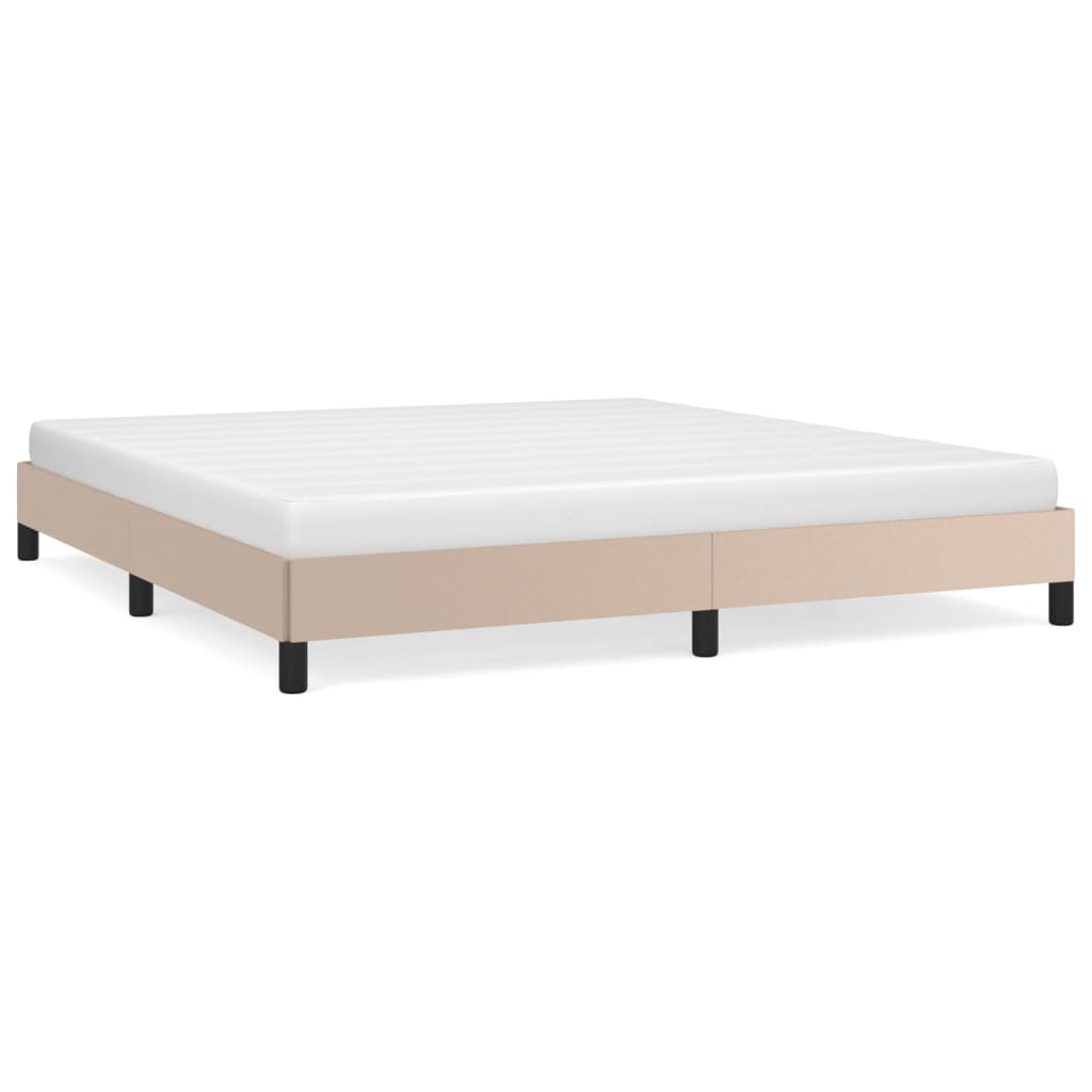 Bedframe kunstleer cappuccinokleurig 180x200 cm 180 x 200 cm 25 cm