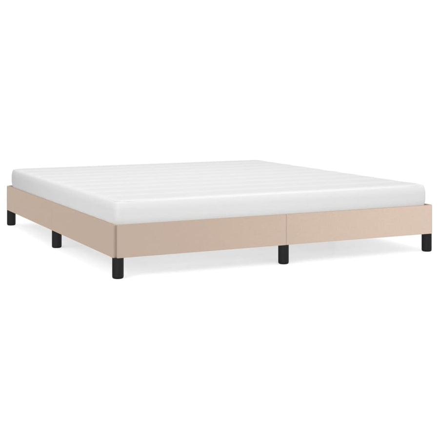 Bedframe kunstleer cappuccinokleurig 180x200 cm 180 x 200 cm 25 cm