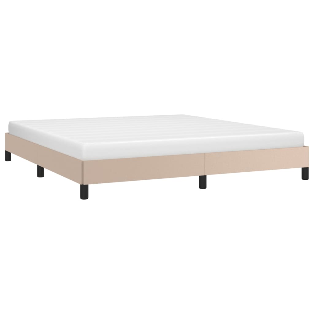 Bedframe kunstleer cappuccinokleurig 180x200 cm 180 x 200 cm 25 cm
