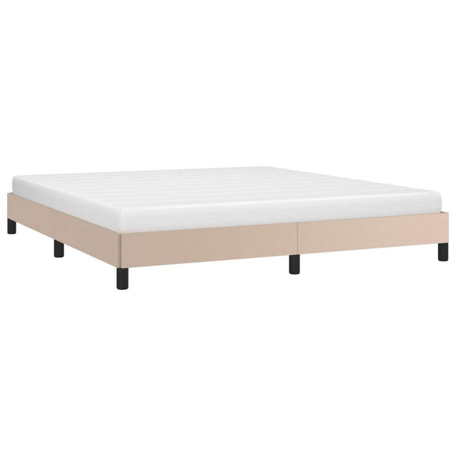 Bedframe kunstleer cappuccinokleurig 180x200 cm 180 x 200 cm 25 cm
