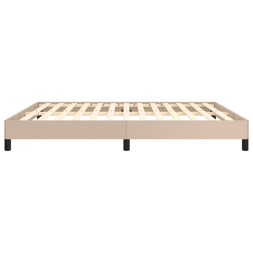 Bedframe kunstleer cappuccinokleurig 180x200 cm 180 x 200 cm 25 cm
