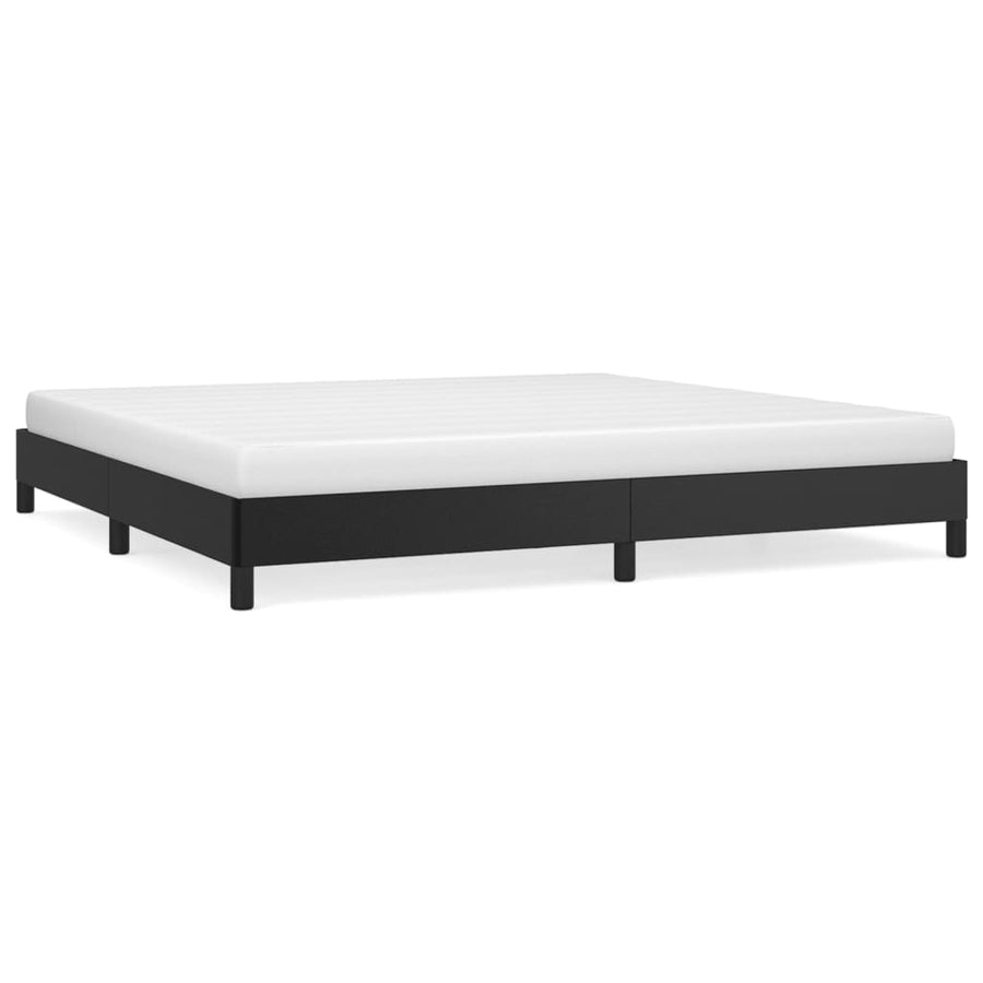 Bedframe Kunstleer Zwart 200 x 200 cm 25 cm