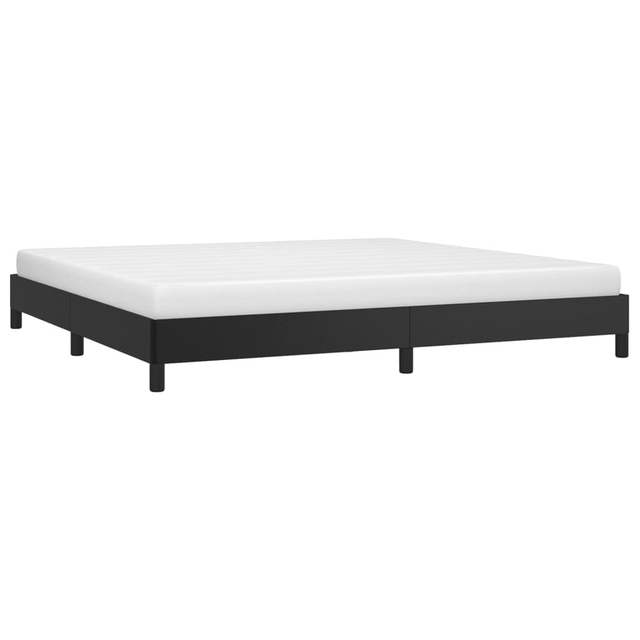 Bedframe Kunstleer Zwart 200 x 200 cm 25 cm