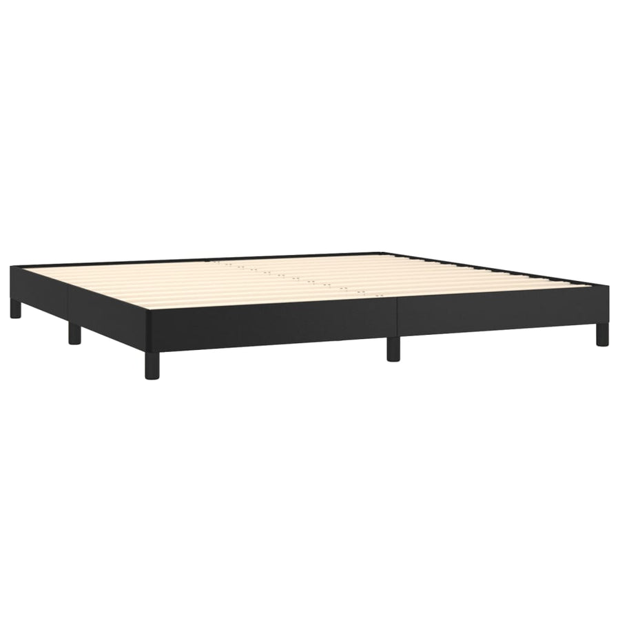 Bedframe Kunstleer Zwart 200 x 200 cm 25 cm