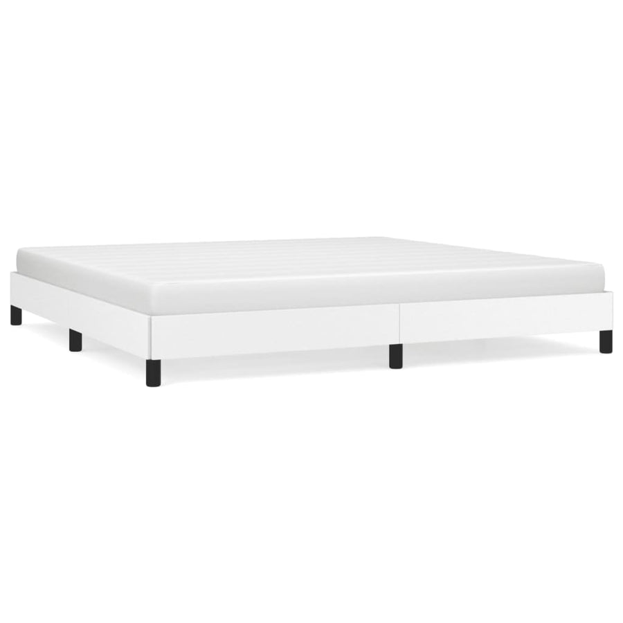 Bedframe Kunstleer Wit 200 x 200 cm 25 cm