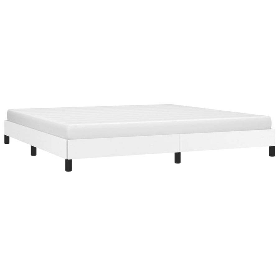 Bedframe Kunstleer Wit 200 x 200 cm 25 cm