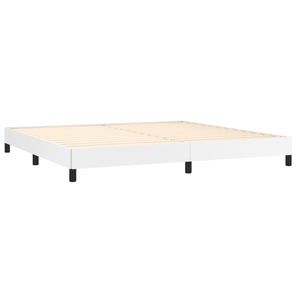 Bedframe Kunstleer Wit 200 x 200 cm 25 cm