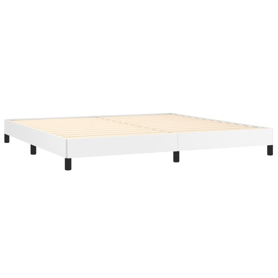 Bedframe Kunstleer Wit 200 x 200 cm 25 cm