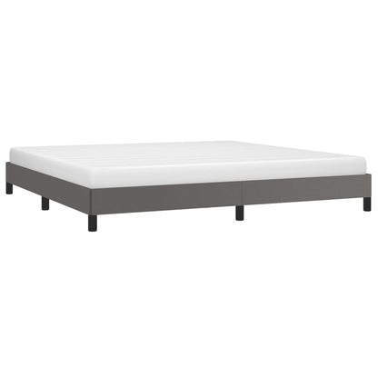Bedframe kunstleer grijs 200x200 cm 200 x 200 cm 25 cm