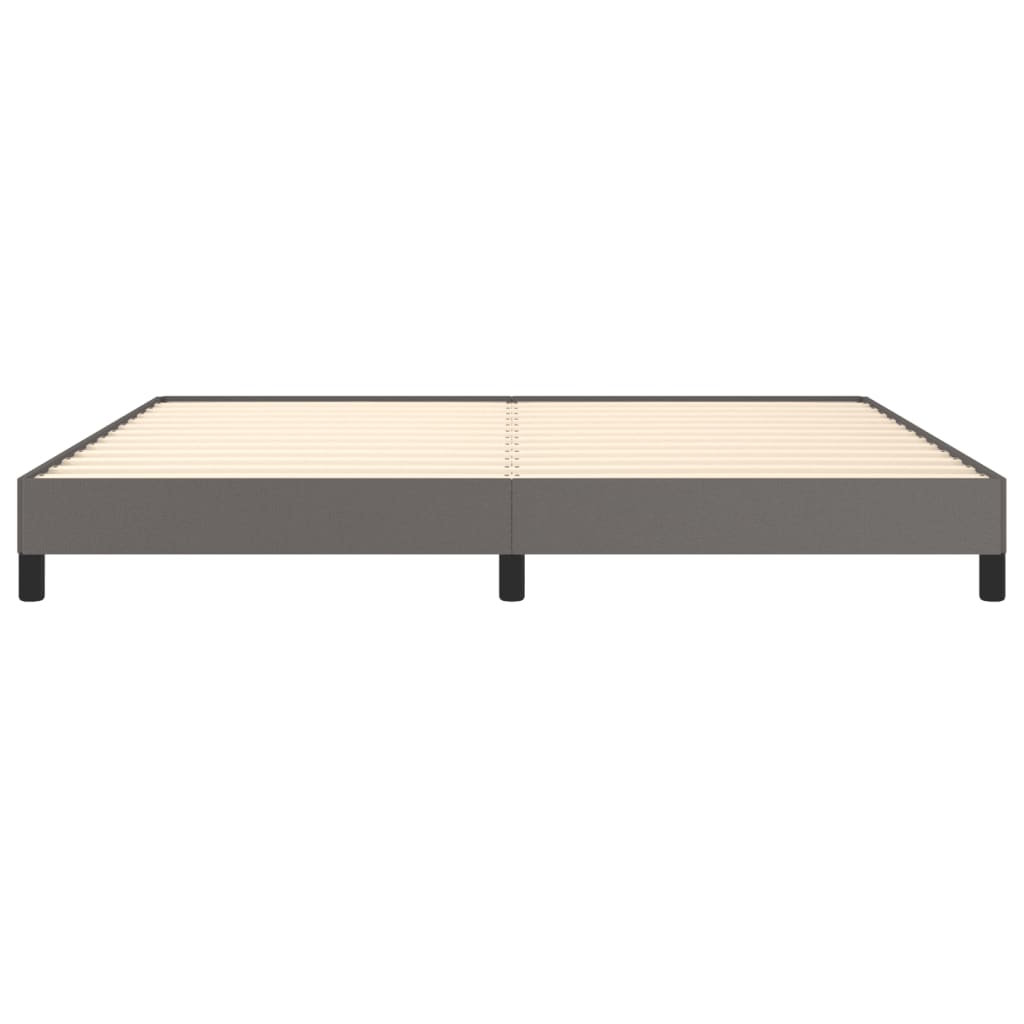 Bedframe kunstleer grijs 200x200 cm 200 x 200 cm 25 cm