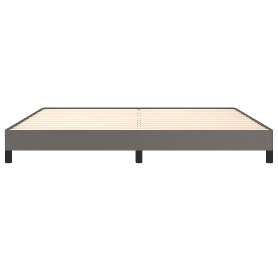Bedframe kunstleer grijs 200x200 cm 200 x 200 cm 25 cm