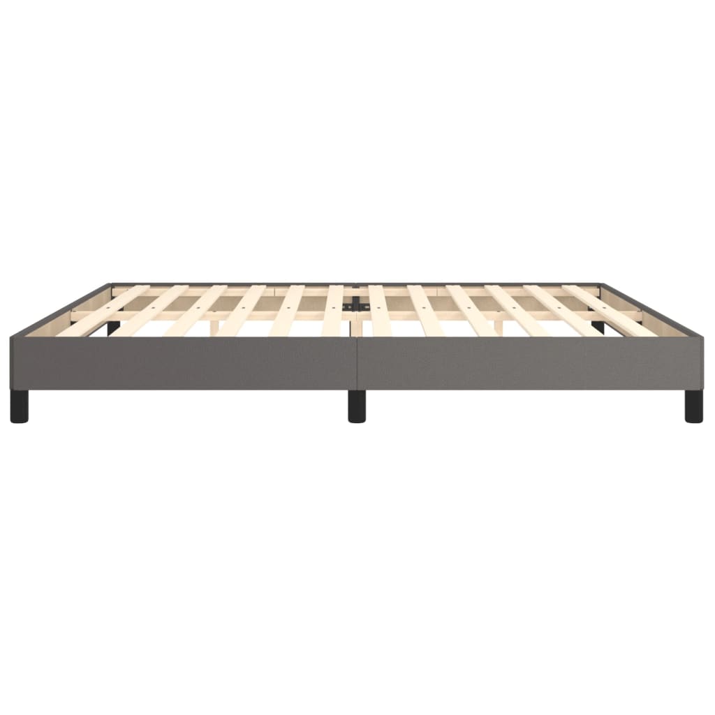 Bedframe kunstleer grijs 200x200 cm 200 x 200 cm 25 cm