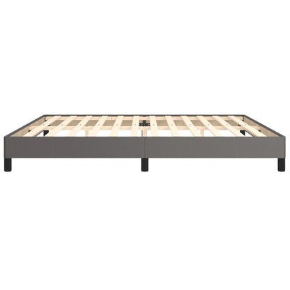 Bedframe kunstleer grijs 200x200 cm 200 x 200 cm 25 cm